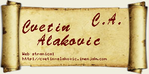 Cvetin Alaković vizit kartica